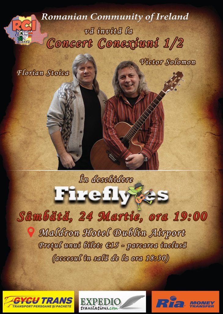 Spectacol Folk Conexiuni 1/2, în deschidere Fireflyes - Hotel Maldron Dublin Airport, 24 martie 2018
